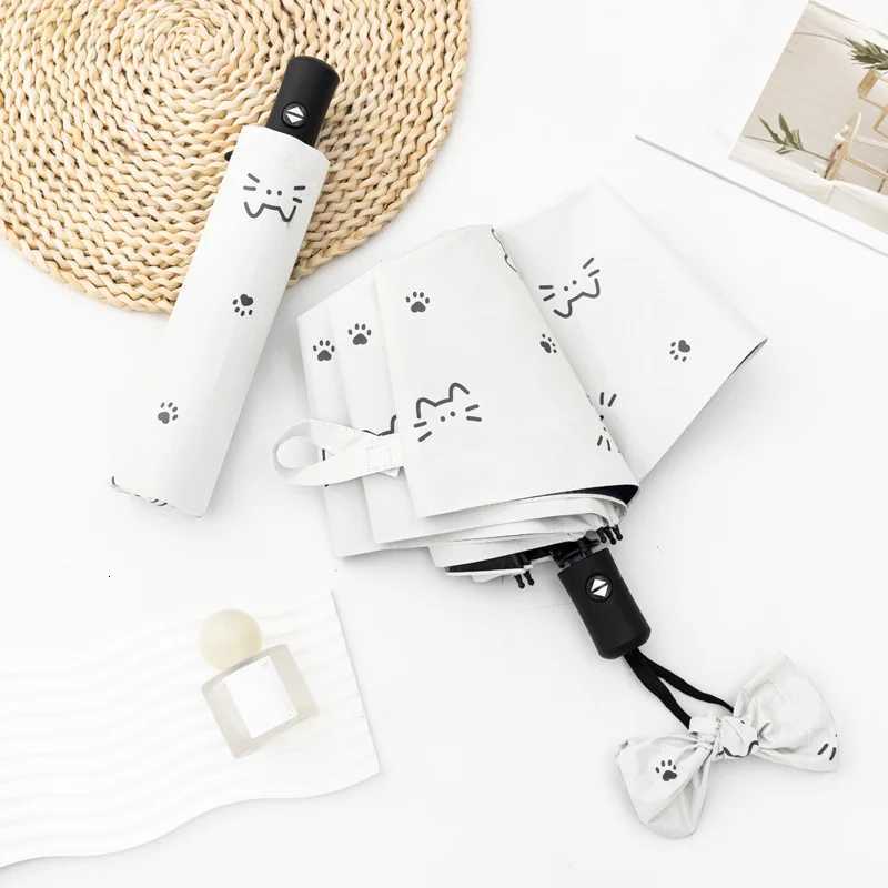 Folding cat parasol sun protection UV protection dual-use umbrella for sunny and rainy days fully automatic parasol C251117