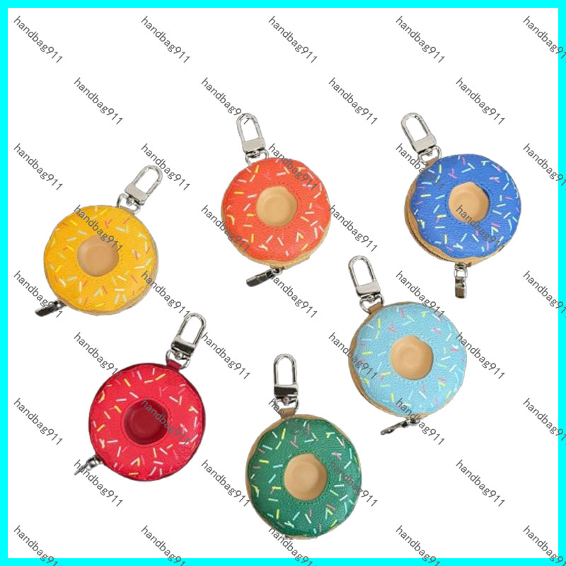10A Quality Donut Bag Charm Key Holder Purse designer keychain hamburger portable charms bag accessories metal pendant key chain designer Dessert bag charm M02549