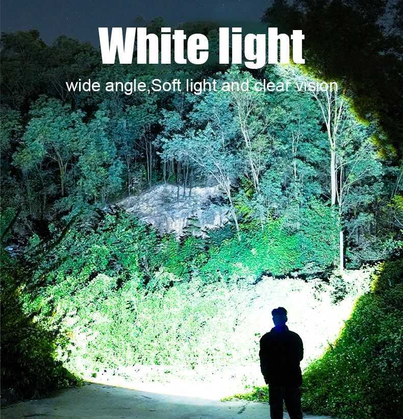 High Power Rechargeable Led Flashlight Super Big Flashlights 14 Modes with COB Multi-functional High-lumen Torch Outdoor Fishing M251117
