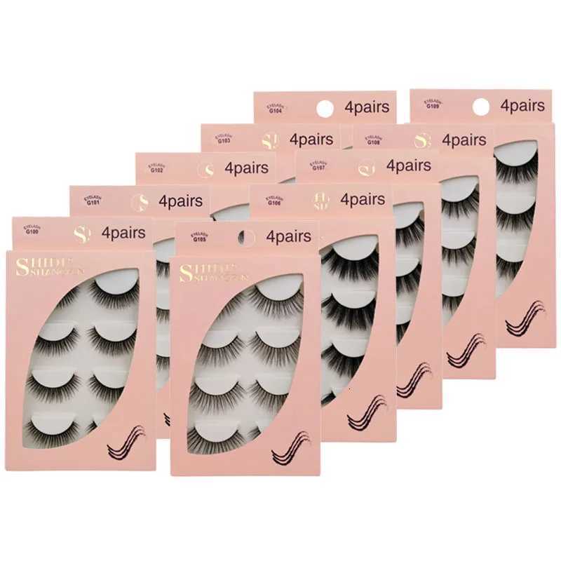 Mink lashes 3/4 pairs false lashes natural fluffy dramatic 3D mink eyelashes cilio mink eye lash for maquiagem makeup faux cilsT251117