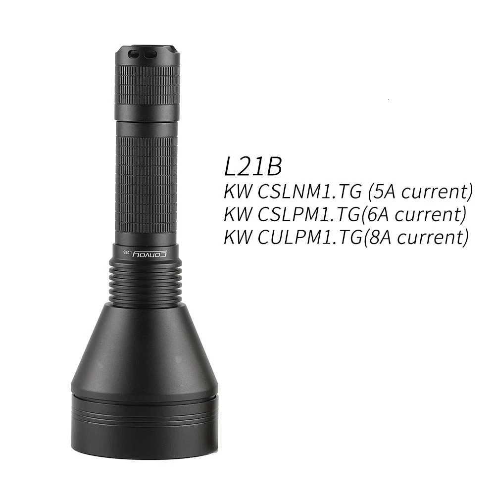 Convoy L21B Flashlight with KW CSLNM1TG KW CSLPM1TG KW CULPM1TG Linterna Led 21700 Torch Light Hight Powerful Latarka M251117