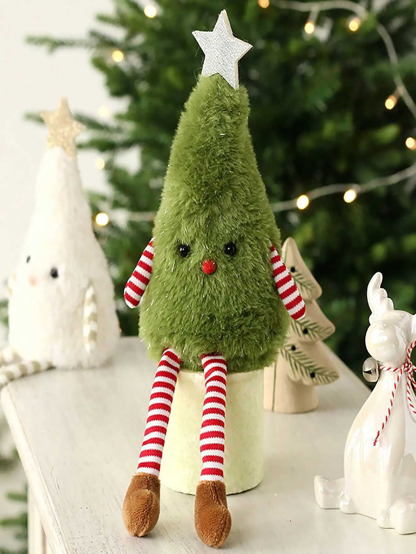 1pc Christmas decorations cute plush Christmas tree doll home party doll ornaments party gifts couple gifts J251117