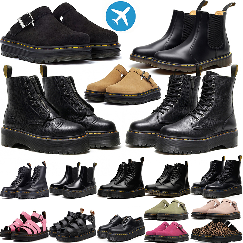 Designer Chunky Ankle Boots durable sandals martene Martin men women Slip-On Mules nubuck leather Comfortable boot Vintage Streetwear Footwear platform Shoes