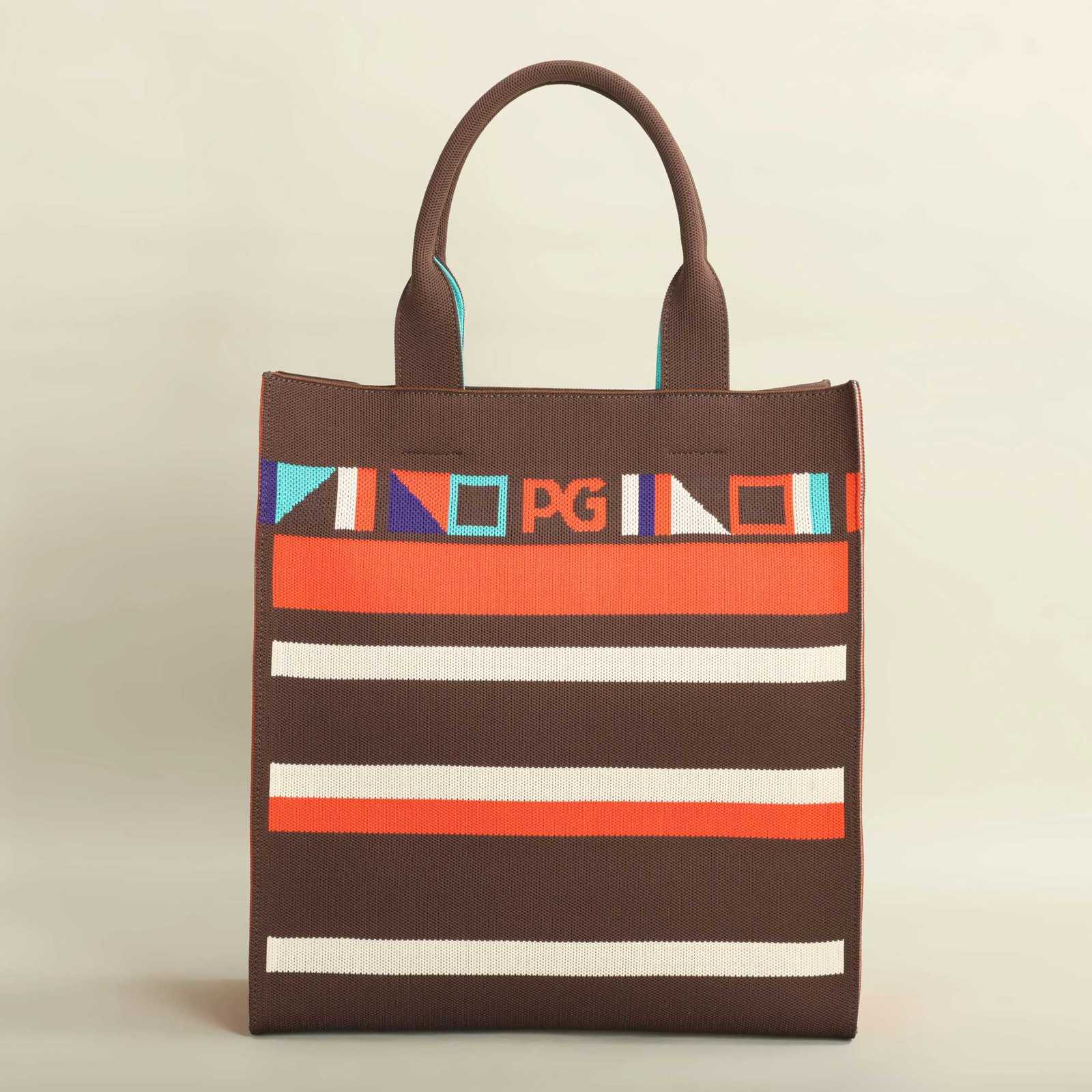 PG PATSY GARIS Unique style design shopping colorful striped handbag fashion shoulder bagW251115