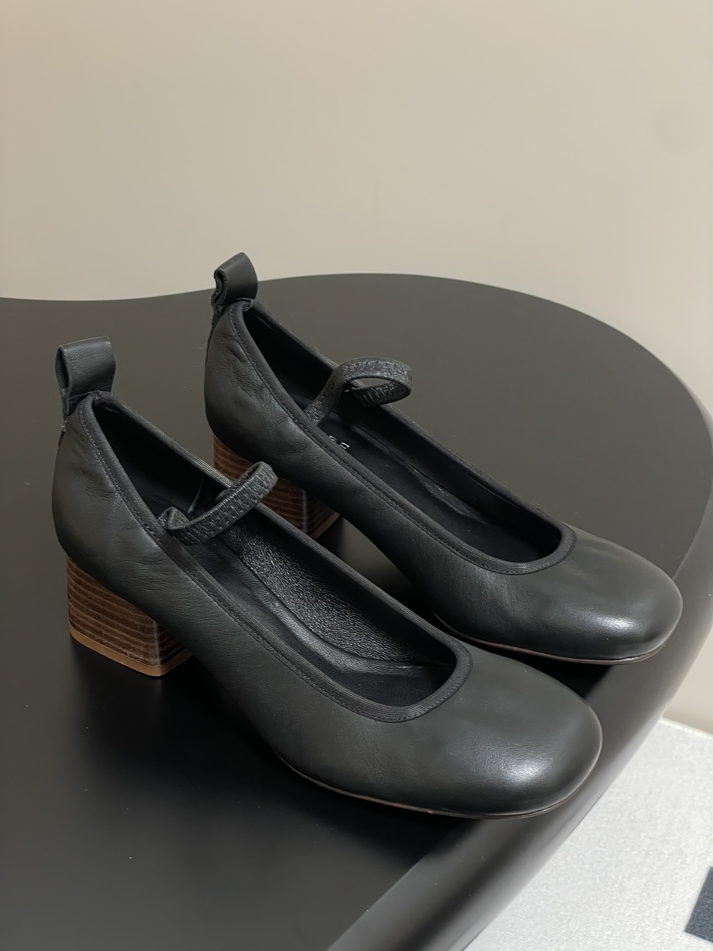 Chaussures féminines Lemaire Square Ballerina Talons pompes Mary Jane