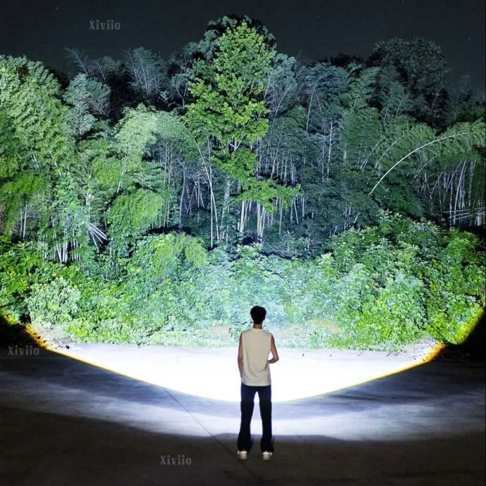 6800000LM High Power LED Flashlight Most Powerful Tactical Torch 15000mah Rechargeable Flashlight Outdoor Portable Handheld Lamp M251117