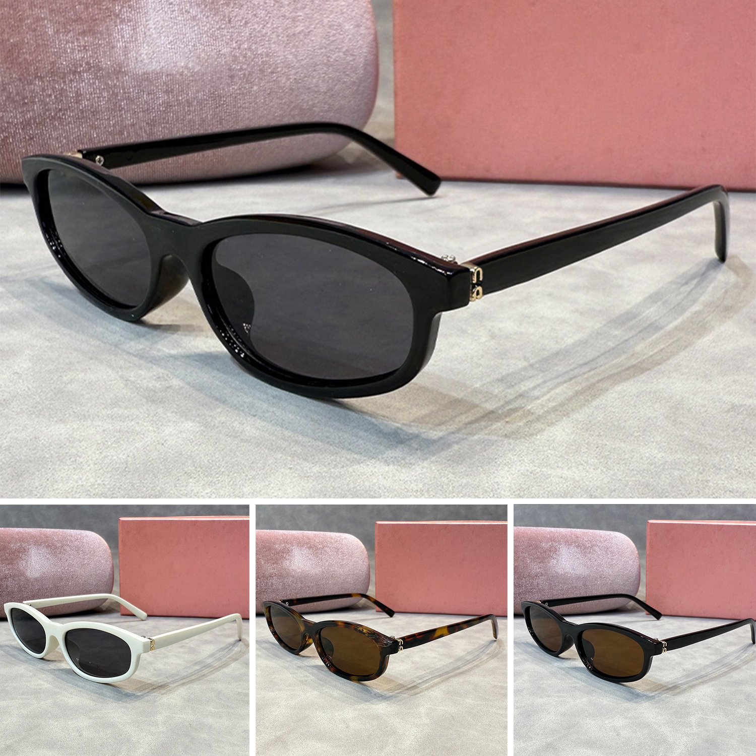 MM fashion sunglasses designers luxury sunglasses for women Small-frame glasses mens tortoiseshell thin glasses legs UV400 vacation glasses