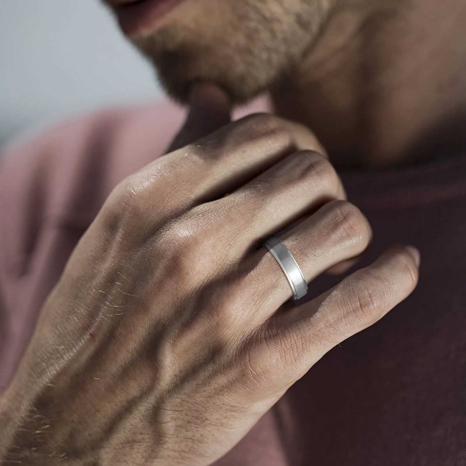 Vnox 5mm mens basic ring scratch resistant tungsten wedding ring simple classic mens bridal jewelry certification W250417