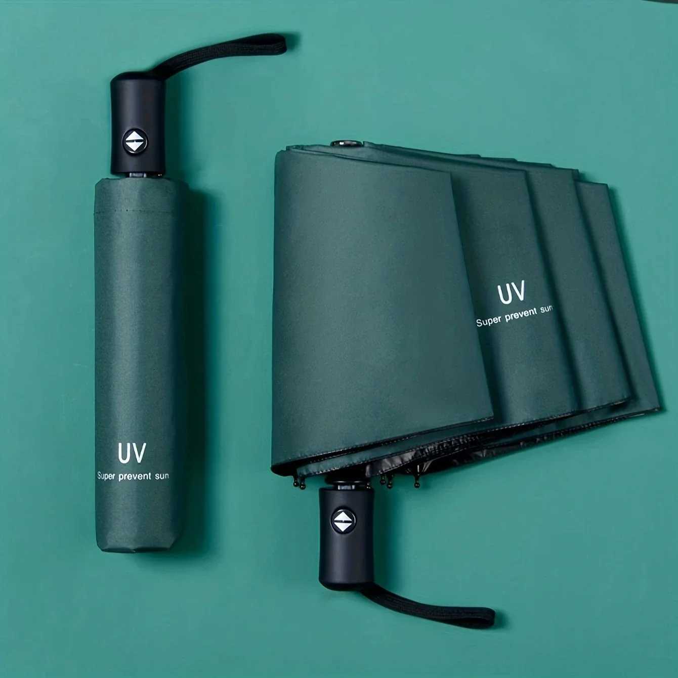 1pc-Reinforced buckle fully automatic umbrella mens and womens folding windproof strong waterproof and sturdy umbrella C251117