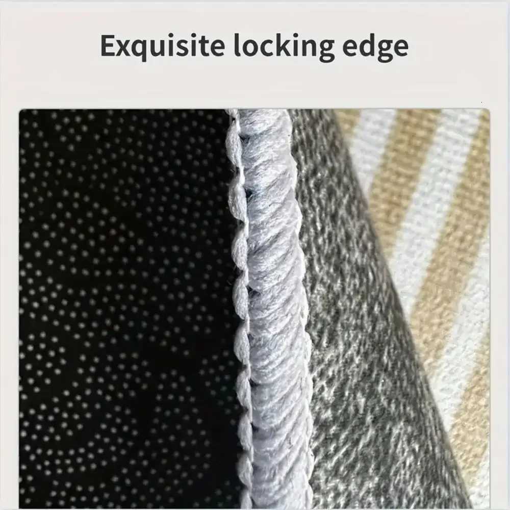 1pc Country Style Christmas Snowman Doormat Soft Non-Slip Machine Washable Plaid Border Holiday Kitchen Decor Home Entry RugM251117