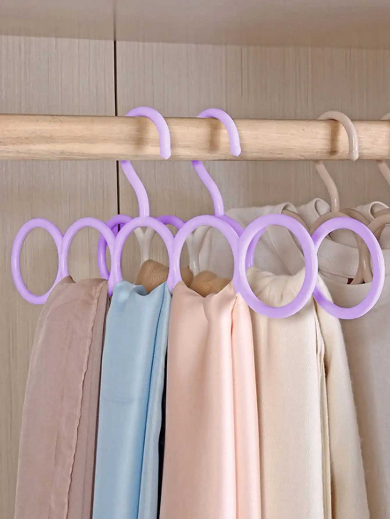1pc Plastic Solid Pants HangerMultifunctional Hanger Pants Hanger Scarf Storage Hange C251117