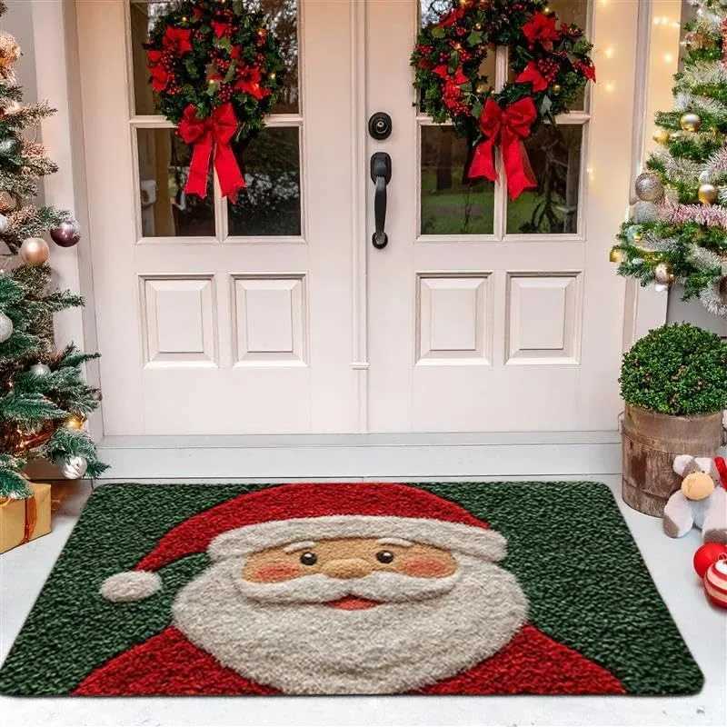 Christmas Door Mat indoor Gingerbread Man Carpet and Red Santa Claus Outdoor New Year 2026 Merry Christmas Home Decor Foot MatM251117