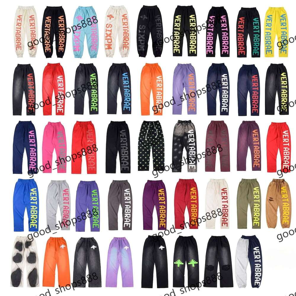 Men's Purple Pants Vertabrae Letter Printing Hip Hop Street Sweatpants Men Women Heavy Fabric Unisex Joggers Drawstring Trousers Us 25ss