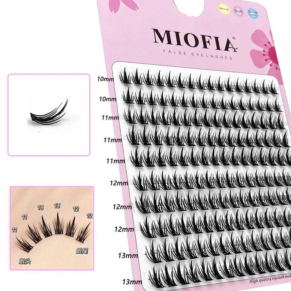 10 row anime lashes Cosplay lash natural wispy Natural Mink Eyelashes 3D individual manga eyelash clusters Makeup toolsT251117