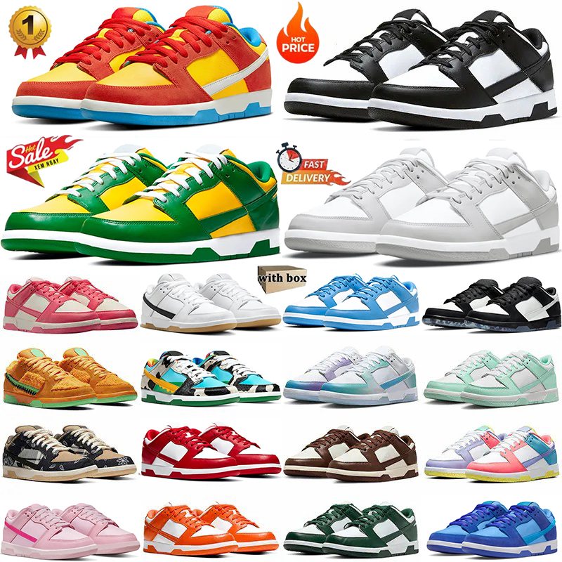 Designer Duncs Low Running Shoes Men Women Trainers Pandasneakers Fashion Classic White Black Grey Fog Triple Pink Olive Brown UNC Outdoor Sports Gym Mens Sneakers