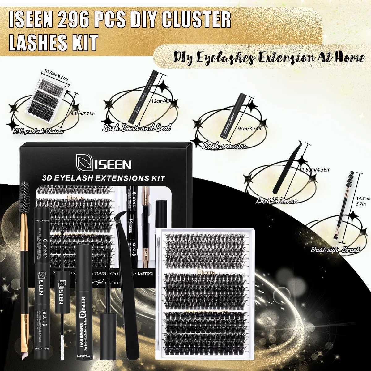 Lash Clusters Eyelash Extensions Natural Look Wispy Lashes D Curl Mix Length Cluster Lashes With Bond And Seal Remover TweezersT251117