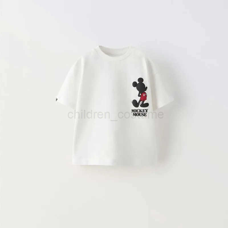 Disney Cartoon Fashion Baby Boys Short Sleeve T-shirt 2024 Summer Clothing Loose Casual Childrens Wear Tops Tees Kids Boy T Shirts W20250417