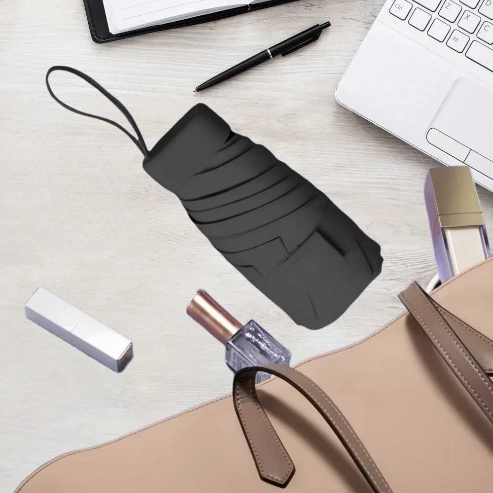 Mini Sun Umbrella Pocket Rain Umbrella Sunny and Rainy Dualuse Rainproof Sun Protection Outdoor Portable Parasol Umbrella C251117