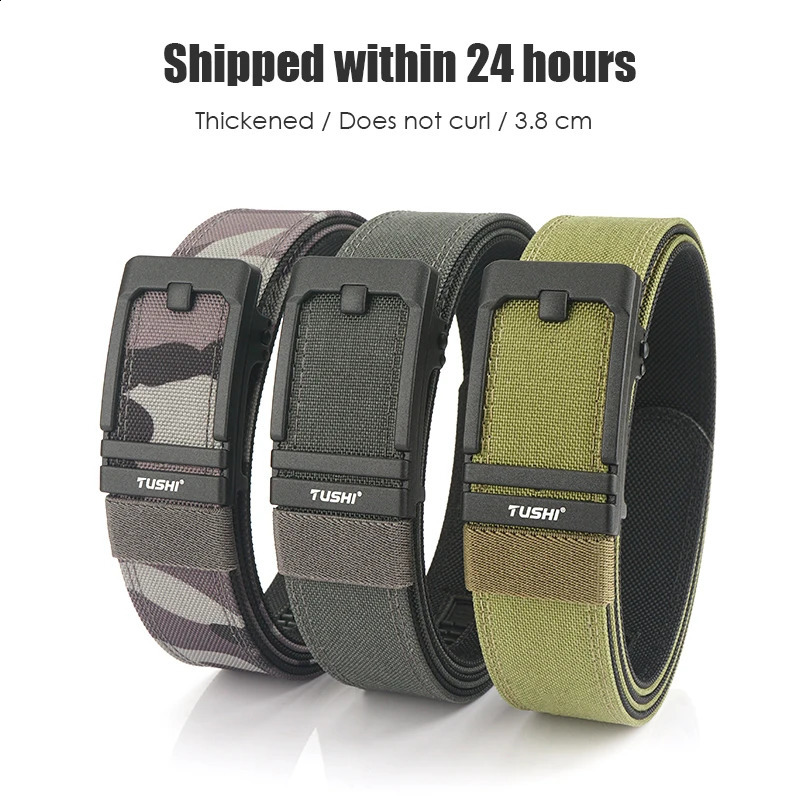 VATLTY Tactical Pistol Airsoft Belt for Men Metal Automatic Buckle Military Belt 1100D Tight Nylon Casual Belt Male Girdle250414