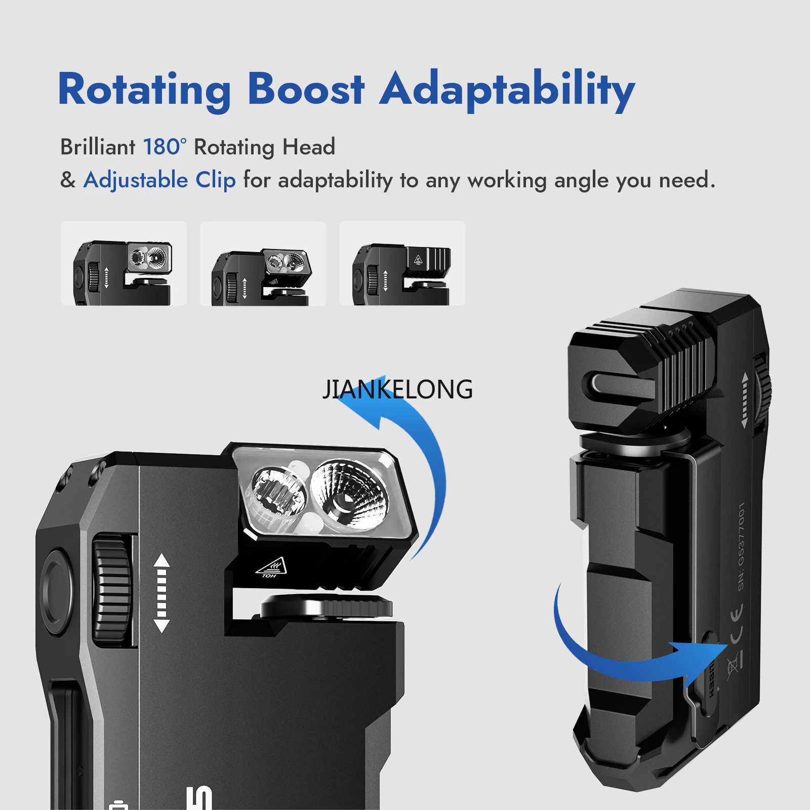 WUBEN G5 Rechargeable EDC Flashlight 400 Lumens Dual Light Sources Mini Flashlight with RGB Light Portable Pocket Flashlights M251117