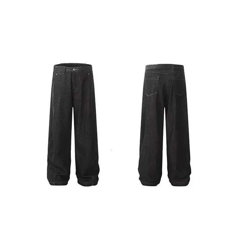 Korean Retro MenS Jeans Autumn Fashion Straight Leg Pants Baggy Pants Casual Black Jeans Flared JeansW251117