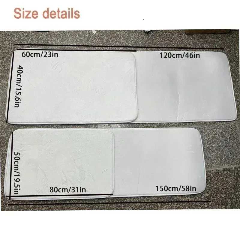 Christmas Area Rug Santa Snowmen Reindeer Floor Mat Christmas Decoration Indoor Red Soft Flannel Runner Rug Home DecorM251117