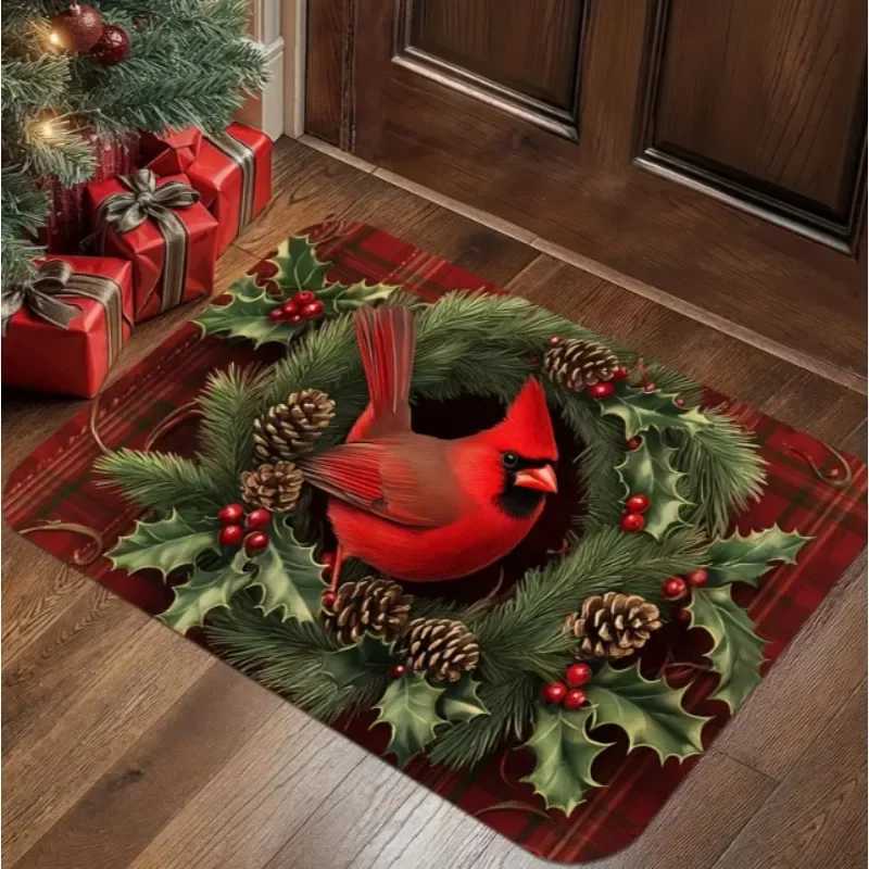 Merry Christmas Man Welcome Door Mat Front Door Mats Outdoor Entrance Mat with Christmas Door Mat Home Decor Check-in GiftsM251117