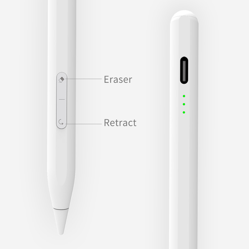 High Quality Fast Charge 3 Light Bluetooth Tablet Touch Pen Active Stylus Pen with Palm Rejection Tilt Function for Ipad with Shortcut key function