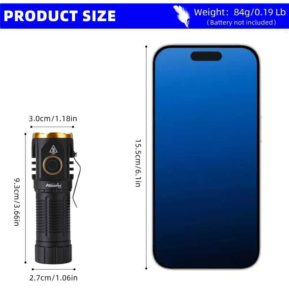 4x Led High Bright Small Flashlight USB Rechargeable Portable Tail Magnet Torch Outdoor Hiking Camping Home Work Car Repai light M251117