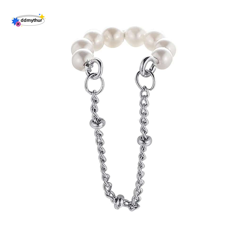 1PC Fashion Sier Pearl Clips Ear Cuff For Women Men Non-Piercing Fake Cartilage Wrap Earrings Wholesale Jewelry Girl Gift ddmythur