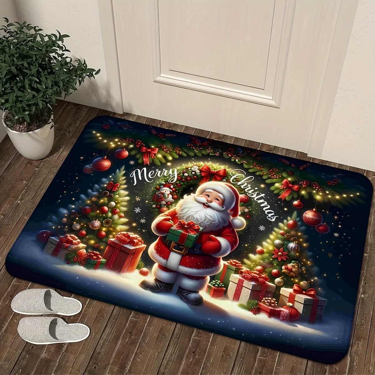 VIKAMA Christmas Carpet Various Styles Door Mat Soft Living Room Carpet Rug For Bedroom Welcome Mat Outdoor Carpet Decorative CaM251117