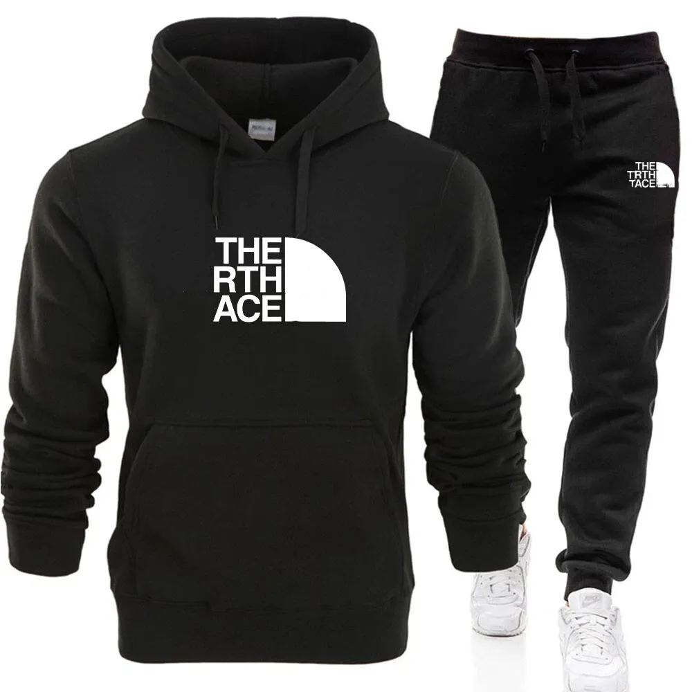 Men's Tracksuits 2025 Spring/Autumn Casual Hoodie Letter Print Fashionable Hooded High Quality 2PCS Casual Couple Autumn Sportswear