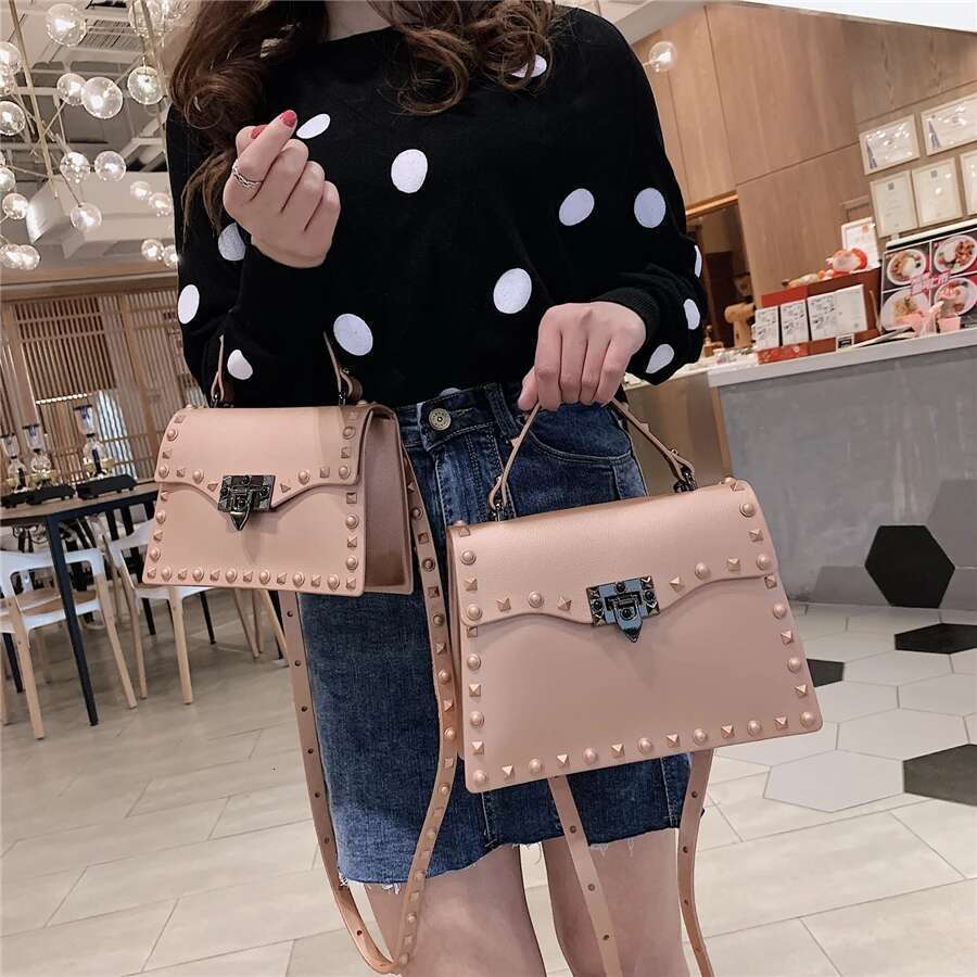 High Quality PVC Handbags Fashion Ladies Shoulder Bag Designer Crossbody For Women Small Rivet Messenger Bags