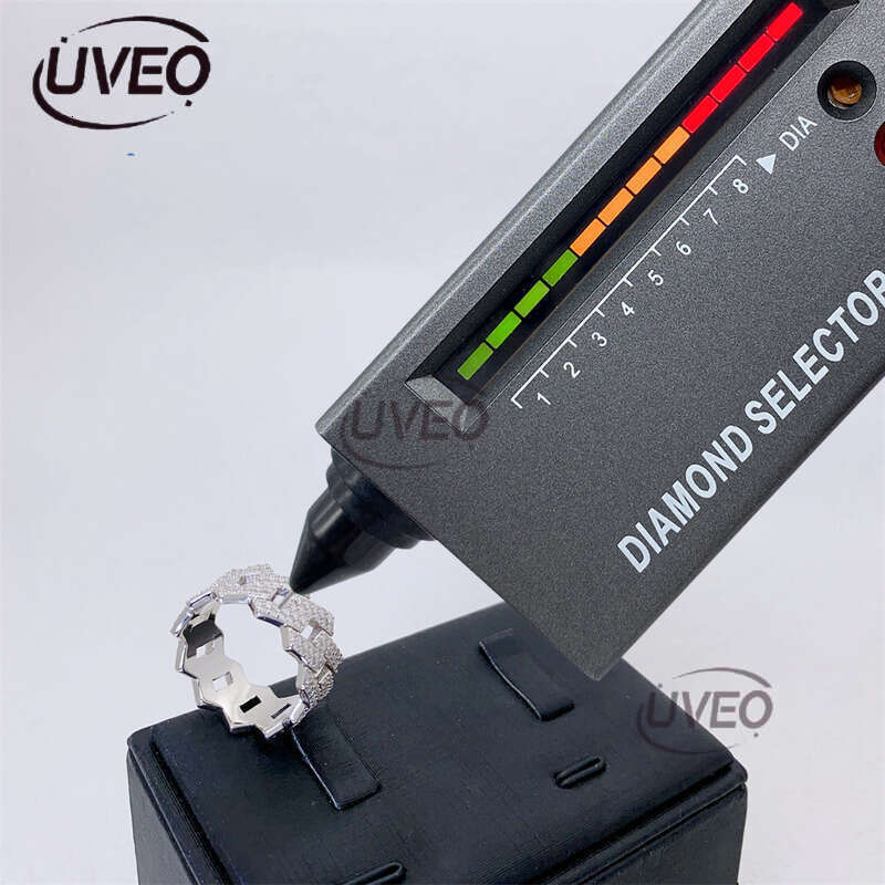 Moissanite Ring 925 Iced Out Jewelry VVS Gold Moissanite Diamond Hiphop Pass Dias Tester Women Fashion Sterling Silver Couple