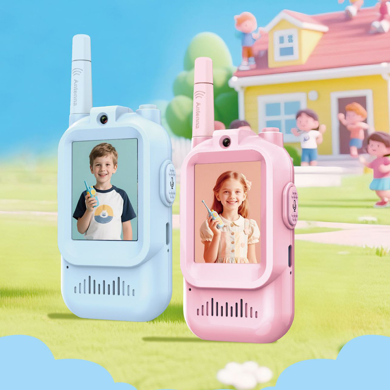 Wireless Smart Video Walkie Talkies for Kids Video Intercom 2 Pack Rechargeable Two-Way Radio Fun Stylish Children Toy Gifts Outdoor Walkie Talkie