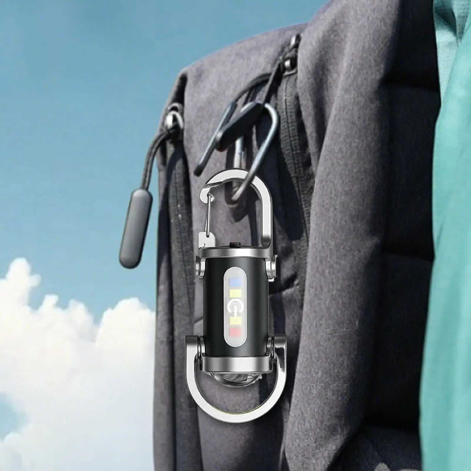 mini powerful LED flashlight Keyring Torch multifunctional mini flashlight Rechargeable Key Ring Torch for Outdoor Camping M251117