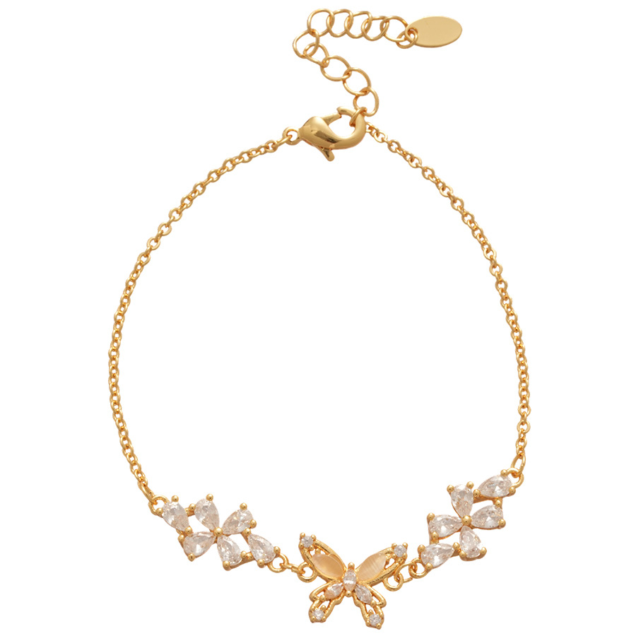 Korean Style Fashion Light Luxury Micro Inlaid Exquisite Butterfly Ins Trend Versatile Elegant Creative Pull-out Bracelet Jewelry - view 9