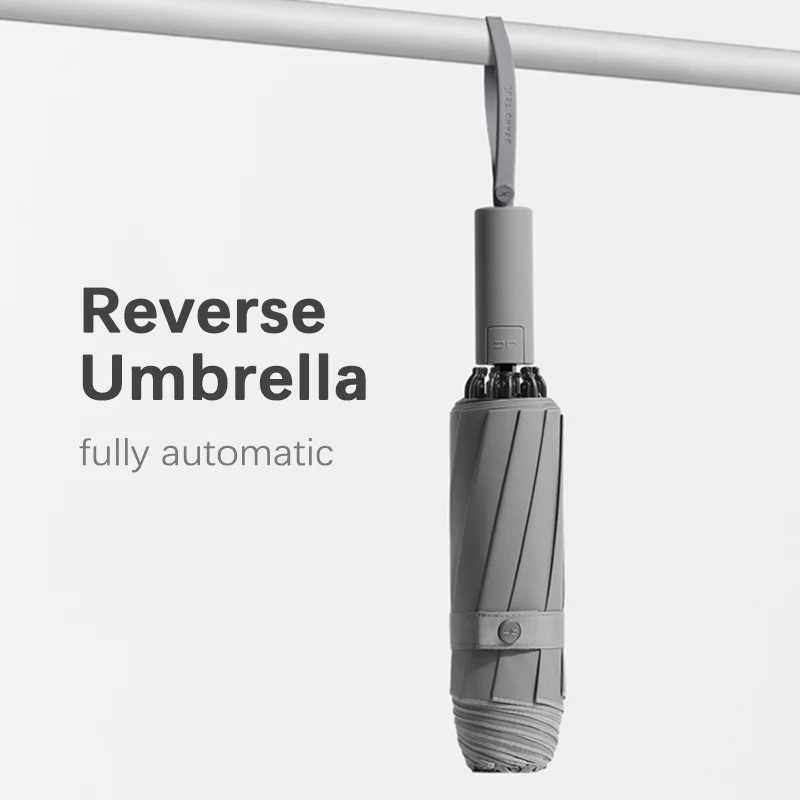 Windproof Reverse Umbrella Men Large Size Folding Umbrellas Rain Travel Outdoor Fully Automatic Umbrella Corporation C251117