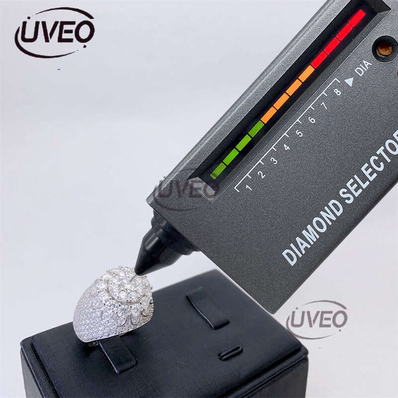 925 Jewelry Gold VVS Iced Out Moissanite Ring Hip Hop Pass Dias Tester Women Couple