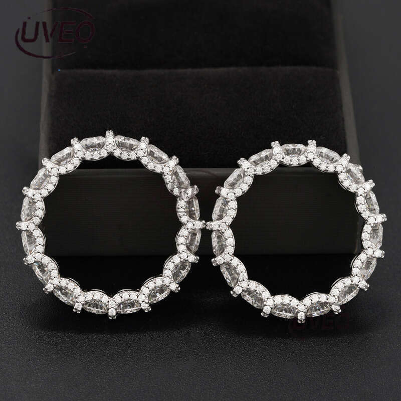 VVS Moissanite Ring Jewelry Gold Iced Out 925 Moissanite Diamond Hip Hop Pass Diamond Tester Women