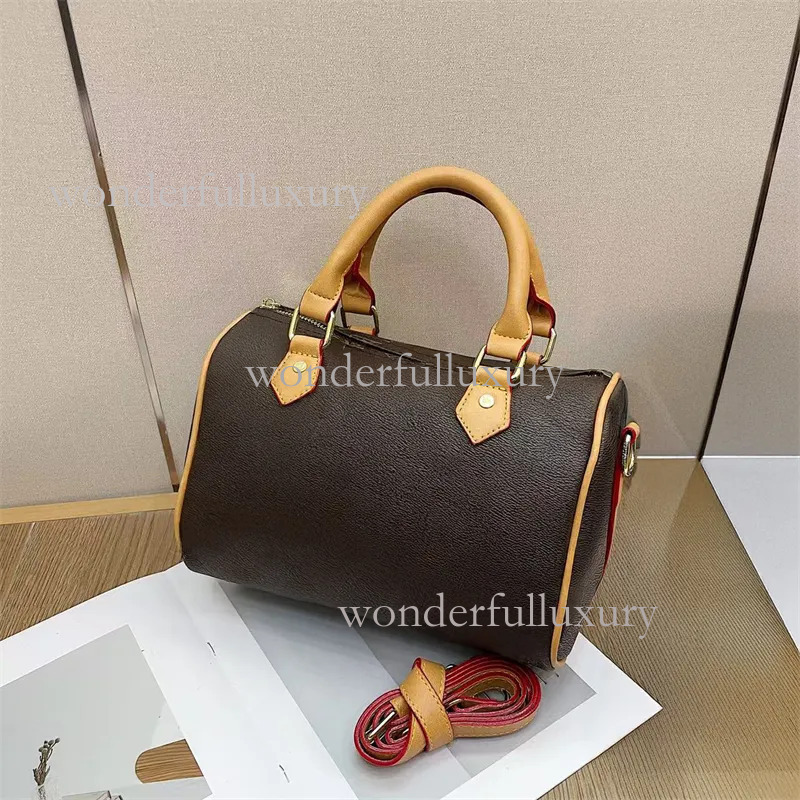 Luxury bag Brand Designer Shoulder Bag for Women, Top Handle Barrel Crossbody Bags in Brown White Colors tote bag Multiple series Mini Small M L 06