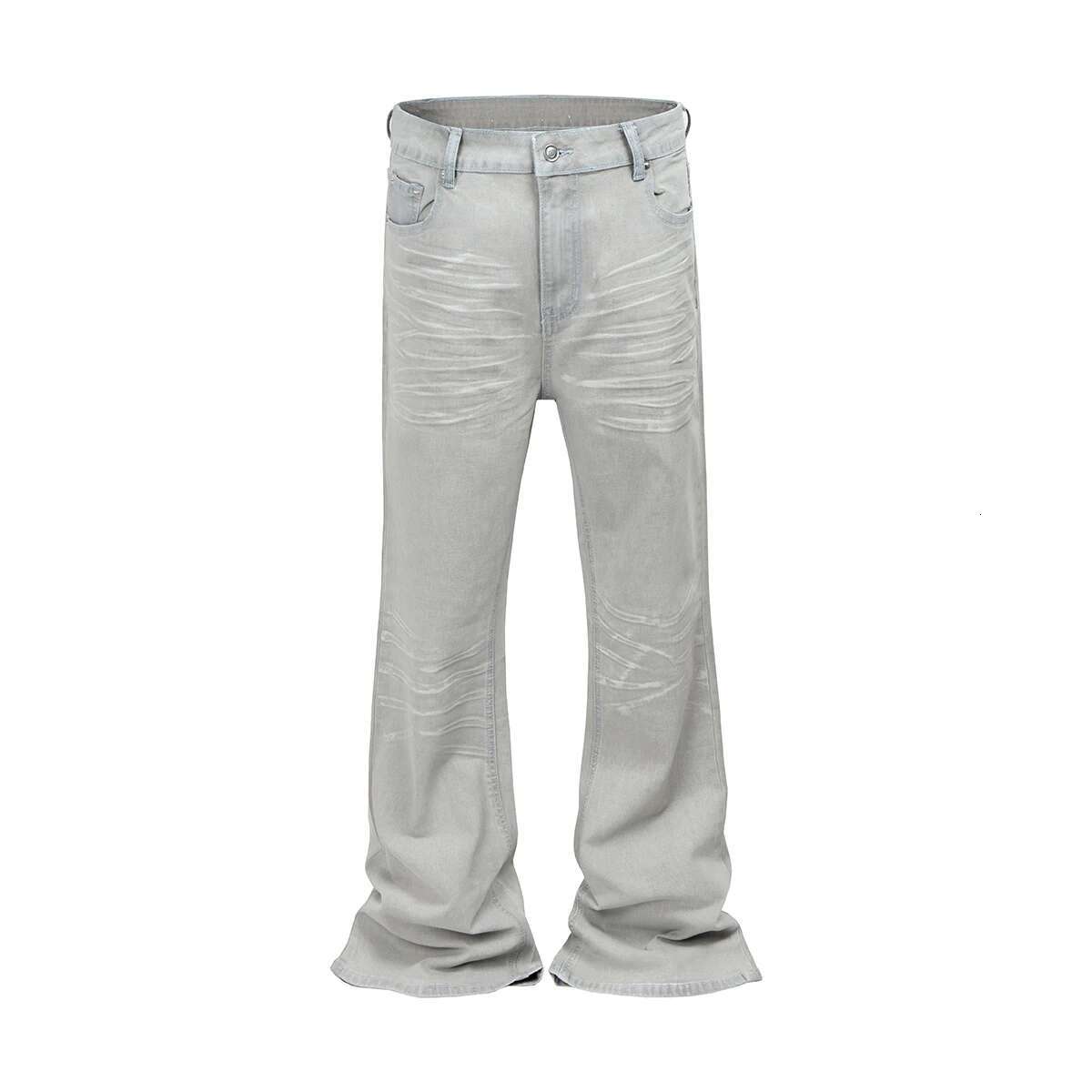 High Street Washed Waxed Baggy Boot Cut Mens And Womens Straight Vintage Casual Flare Jeans Pants Oversized Loose Denim Trousers