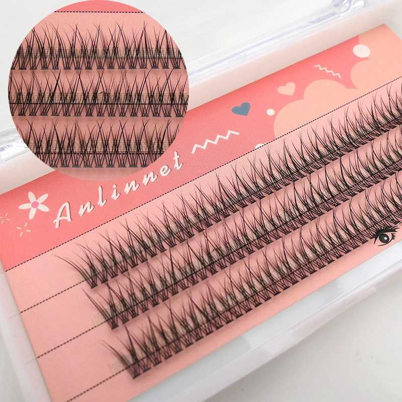 120 Clusters Fishtail Eyelashes Natural Grafted Eyelashes Professional Eyelash Extension Makeup A-Type Eyelashes Fairy EyelashesT251117