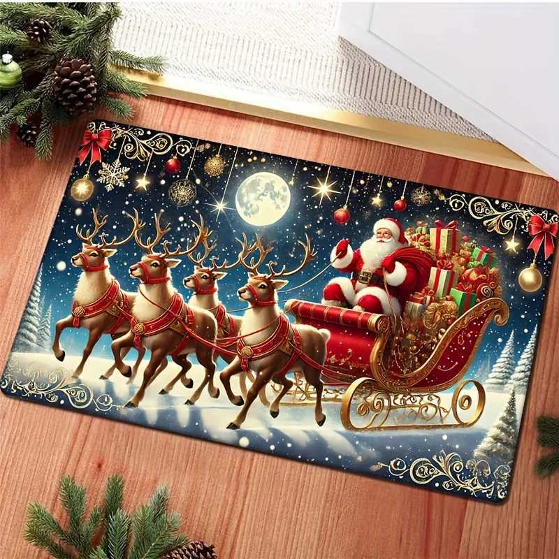 VIKAMA Christmas Carpet Various Styles Door Mat Soft Living Room Carpet Rug For Bedroom Welcome Mat Outdoor Carpet Decorative CaM251117