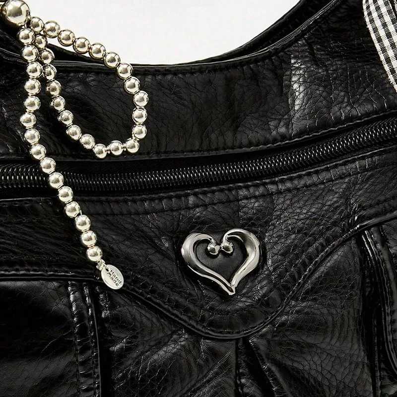 Fashionable handbag with bow pendant niche design large capacity womens armpit bag suitable for commuting to work shoppingW251117