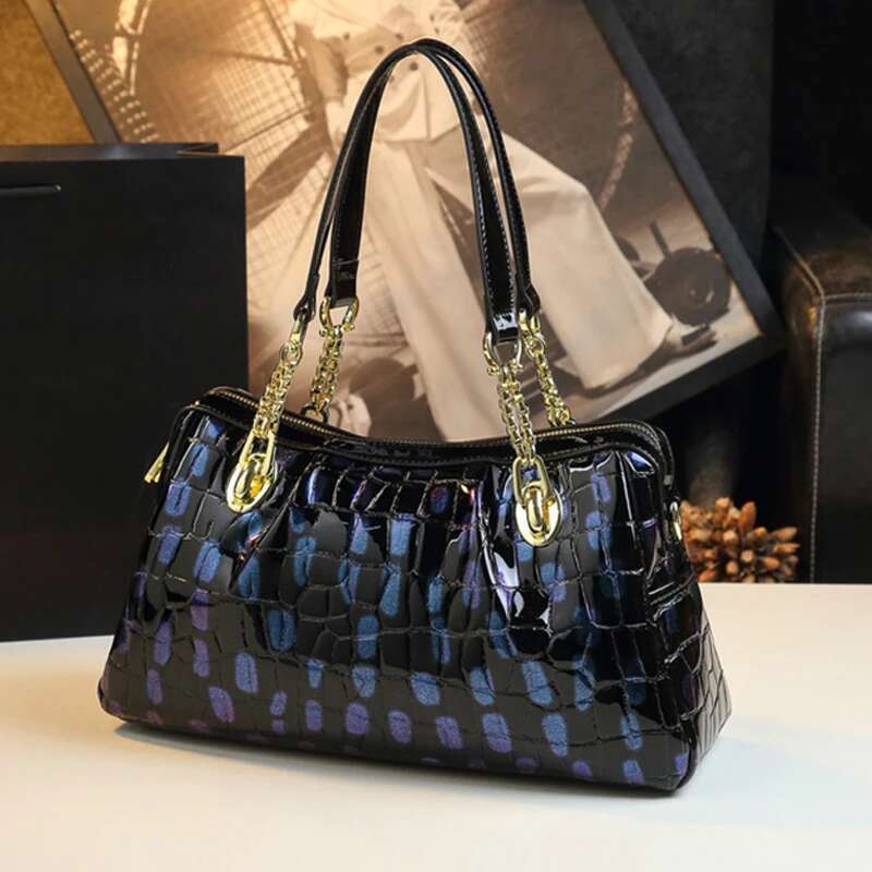 Genuine Leather Handbag Real Cowhide Designer Women's Bag Large Capacity Shoulder Bags