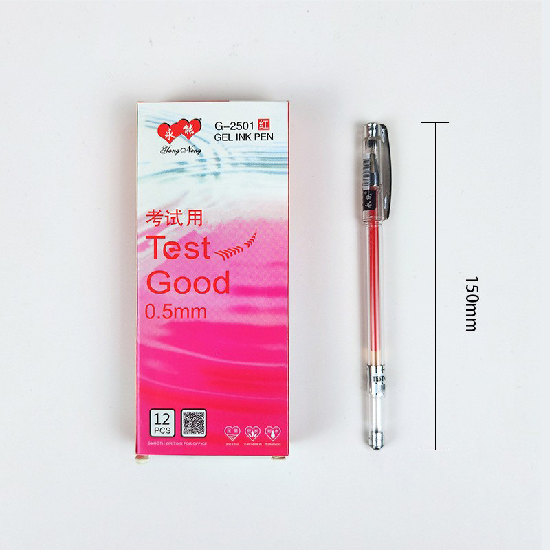 Education and Office Use Yongneng 2501 Black Needle-Tipped Gel Pen Long Lasting Performance
