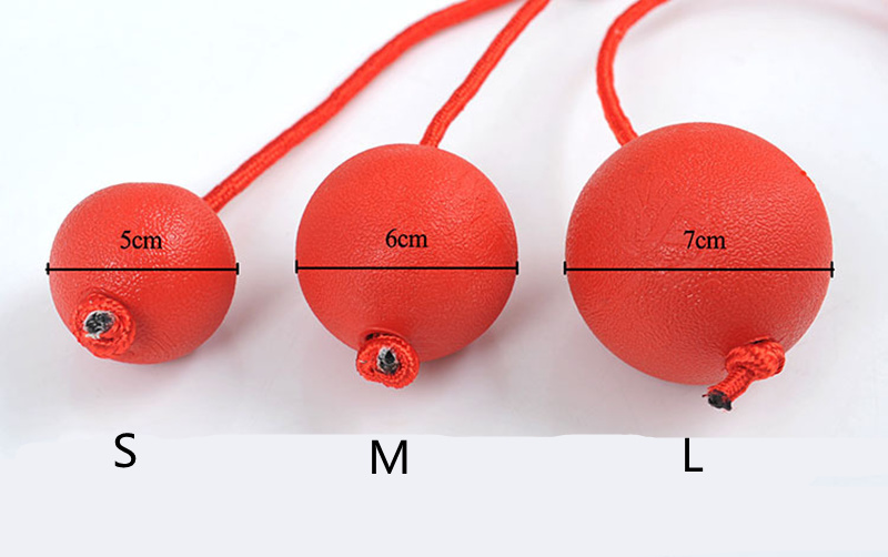 Update Indestructible Dog Ball Pet Training Toy Puppy Tug Balls Toys Chew Solid Rubber With Rope