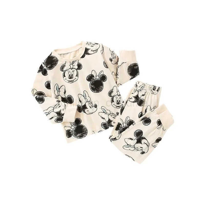 Disney 2pcs/set Baby Boy Girl Clothes Cartoon Winnie The Pooh Toddler Kids Long Sleeve T Shirt+Pant Suit Childrens Clothing Sets W20250417
