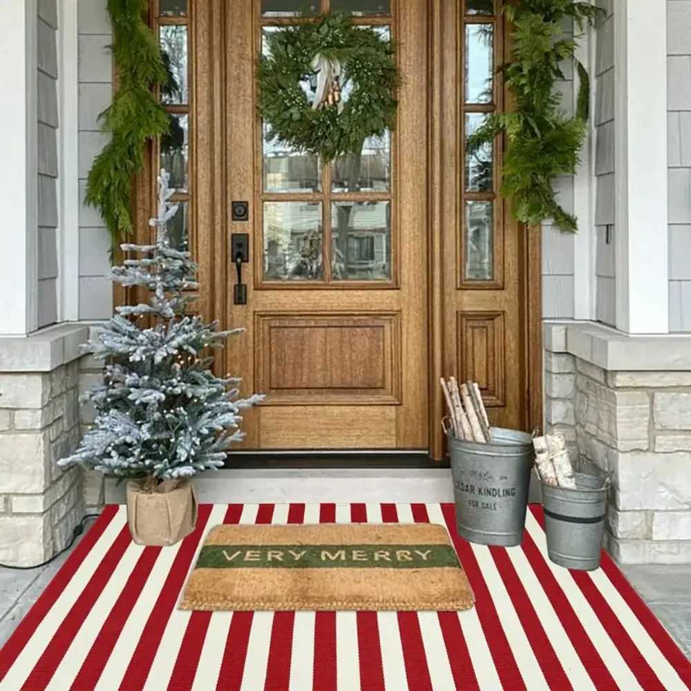 VIKAMA Luxury Minimalist Christmas Rug - Soft Festive Carpet for Living Room Bedroom Entryway Outdoor Home DecorM251117
